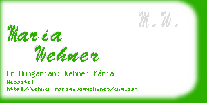 maria wehner business card
